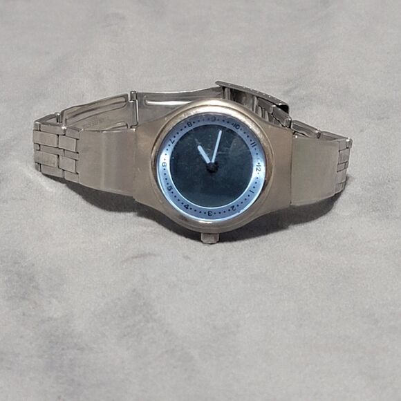 Fossil Big Tic Watch, Blue Face Steel Strap, JR-7860, Y2k, Untested - Picture 3 of 11